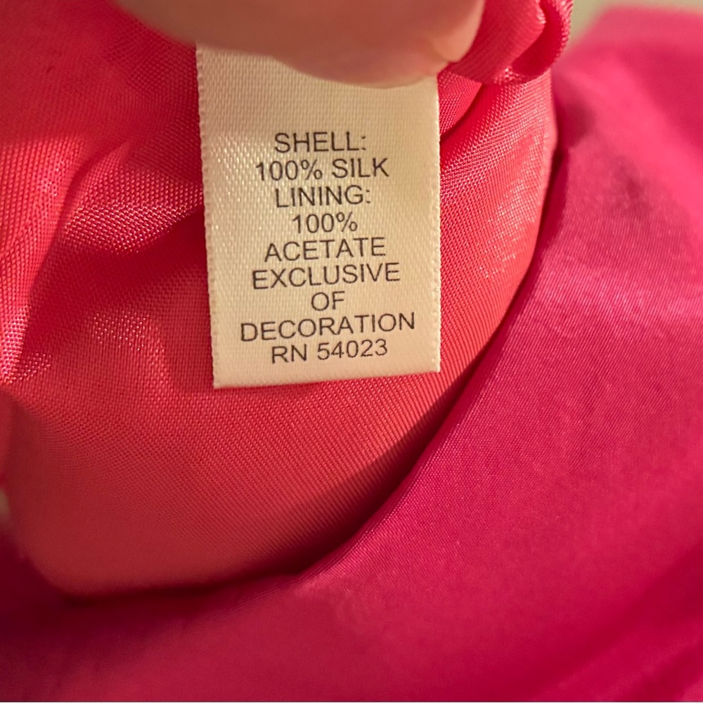 NWT “Mad Men” Banana Republic Fuschia Silk V-Neck Betty Dress 50s 60s Retro 0 - Picture 11 of 12